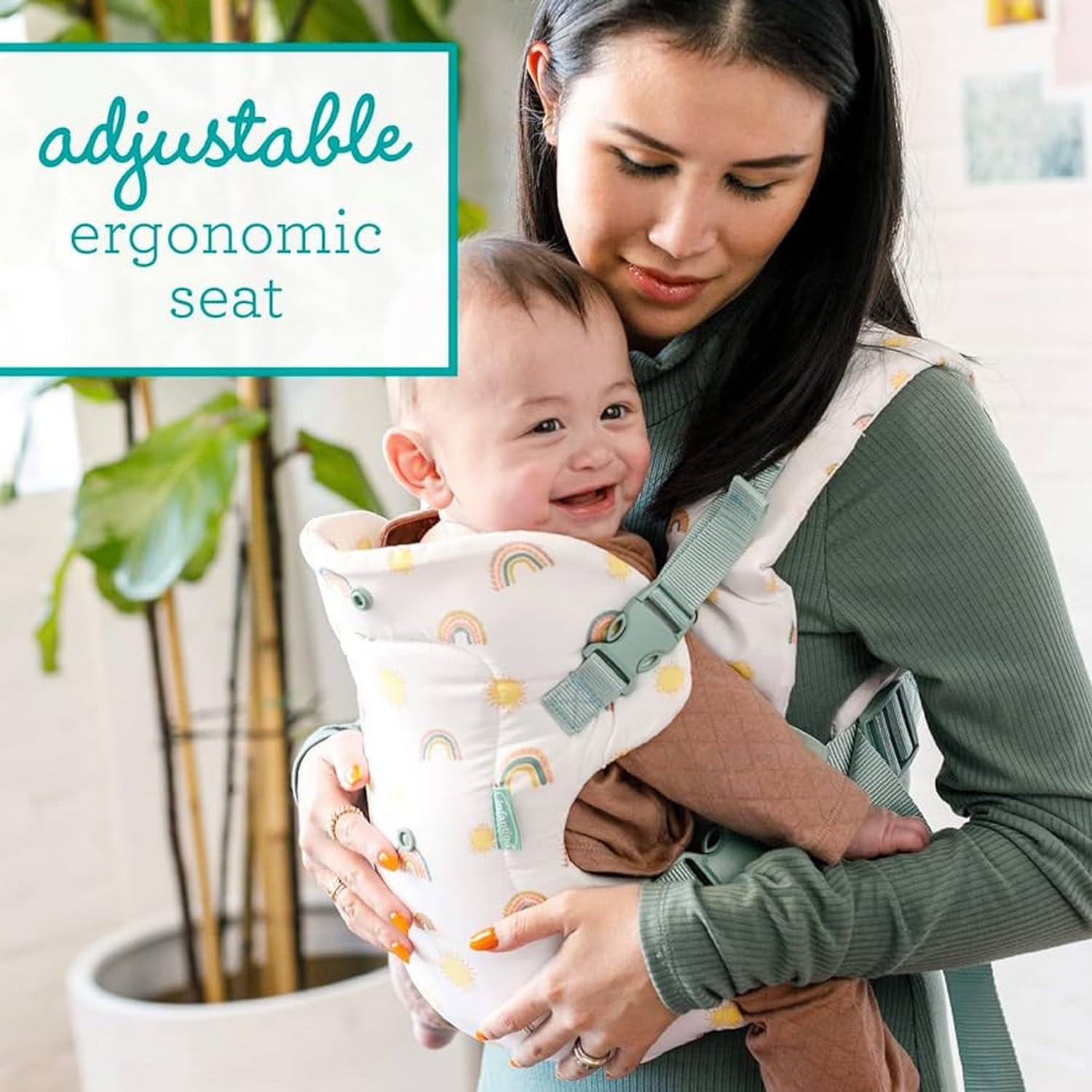 Infantino Flip Advanced 4-in-1 Carrier - Ergonomic, Convertible, Face-in And Face-Out Front And Back Carry For Newborns And Older Babies 8-32 Lbs, Rainbow,