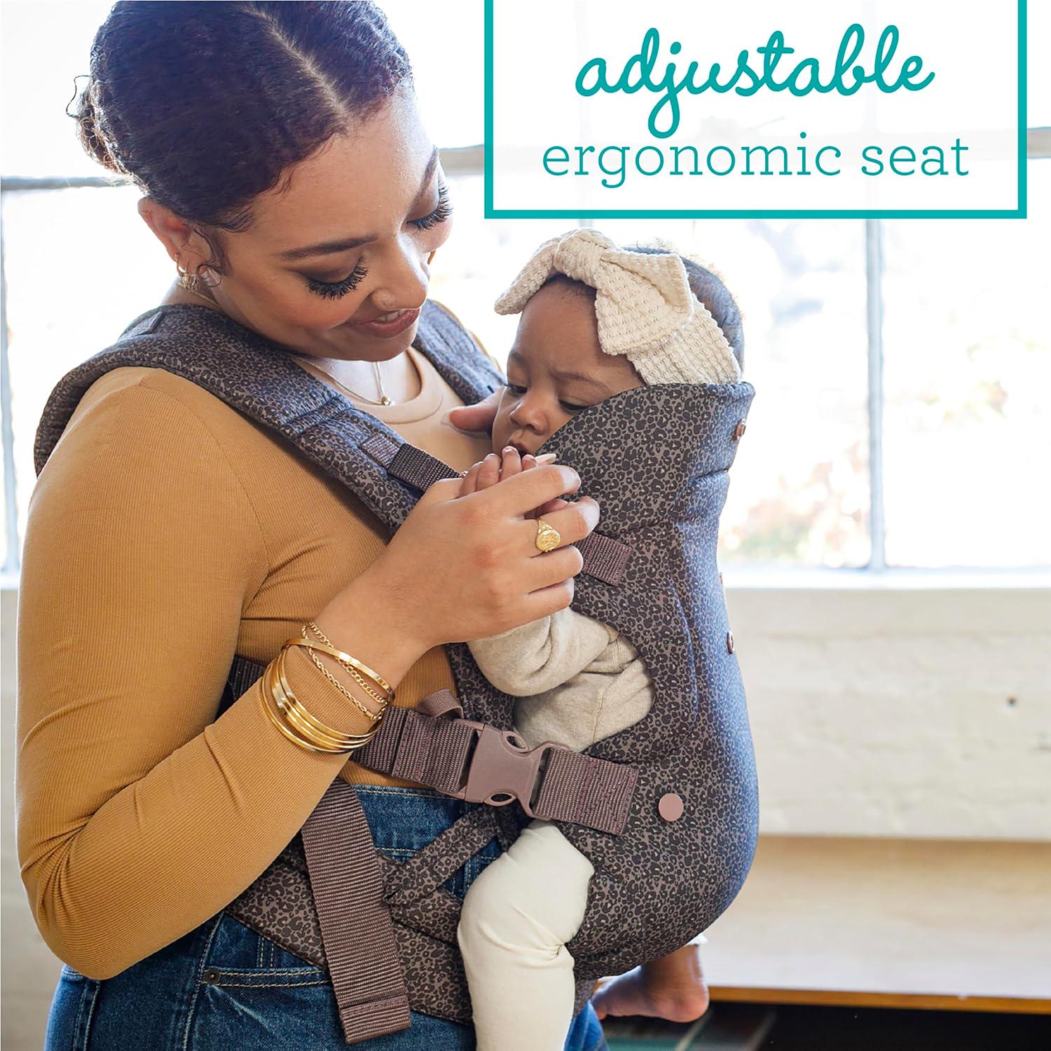 Infantino Flip Advanced 4-in-1 Carrier - Ergonomic, Convertible, Face-in And Face-Out Front And Back Carry For Newborns And Older Babies 8-32 Lbs, Leopard,