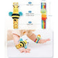 Infinno Baby Wrist Rattle and Foot Finder Set 0–12 Months Garden Bug Series Development Toys for Newborn Boys and Girls