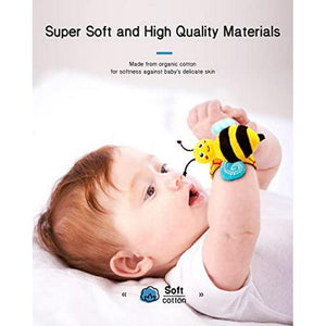 Infinno Baby Wrist Rattle and Foot Finder Set 0–12 Months Garden Bug Series Development Toys for Newborn Boys and Girls