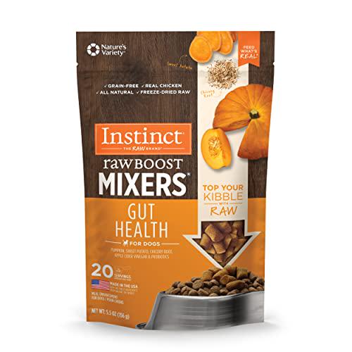Instinct Raw Boost Mixers Freeze Dried Gut Health Dog Food Topper with Pumpkin 5.5 oz Bag