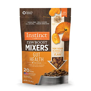 Instinct Raw Boost Mixers Freeze Dried Gut Health Dog Food Topper with Pumpkin 5.5 oz Bag