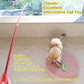 Interactive Cat Wand Toy with Retractable Rod and Feather Refills for Indoor Cat Play and Exercise