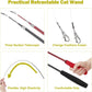 Interactive Cat Wand Toy with Retractable Rod and Feather Refills for Indoor Cat Play and Exercise
