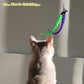 Interactive Cat Wand Toy with Retractable Rod and Feather Refills for Indoor Cat Play and Exercise