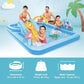 Intex Jungle Adventure Inflatable Kiddie Pool, 96"x78"x28", Sprayer, Slide & Splash Pad, Ages 2+