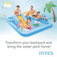 Intex Jungle Adventure Inflatable Kiddie Pool, 96"x78"x28", Sprayer, Slide & Splash Pad, Ages 2+