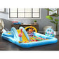 Intex Jungle Adventure Inflatable Kiddie Pool, 96"x78"x28", Sprayer, Slide & Splash Pad, Ages 2+