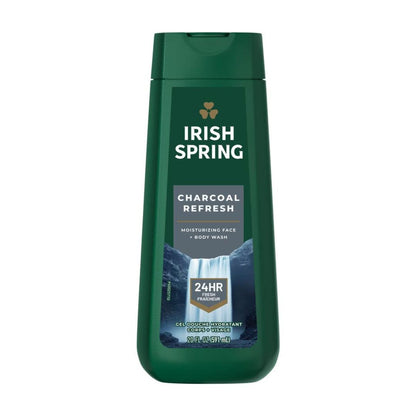 Irish Spring Charcoal Refresh Moisturizing Face + Body Wash 591ml