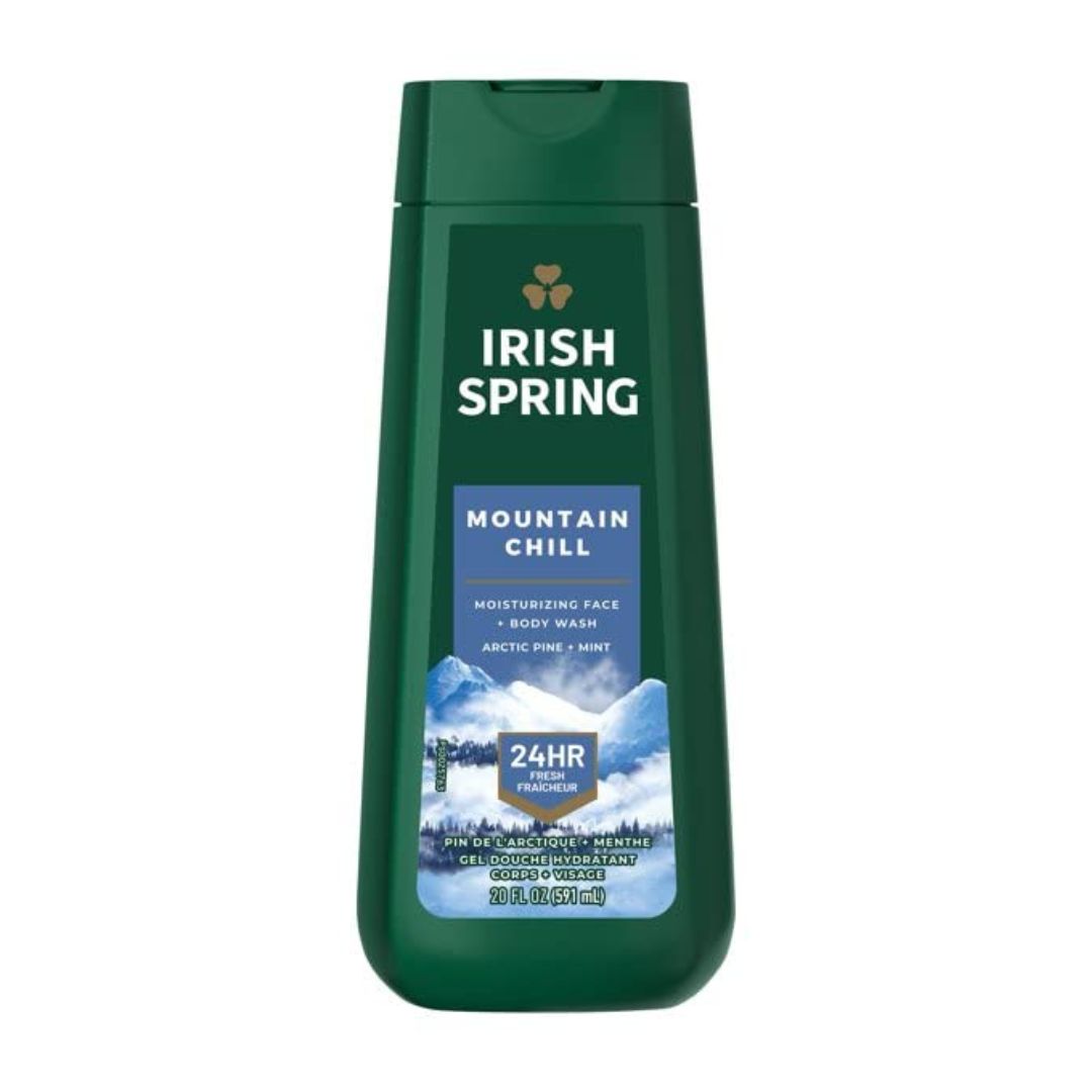 Irish Spring Mountain Chill Arctic Pine + Mint Moisturizing Face + Body Wash 591ml