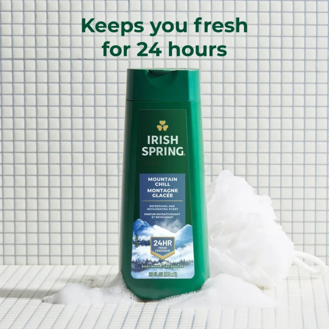 Irish Spring Mountain Chill Arctic Pine + Mint Moisturizing Face + Body Wash 591ml,035000994745,