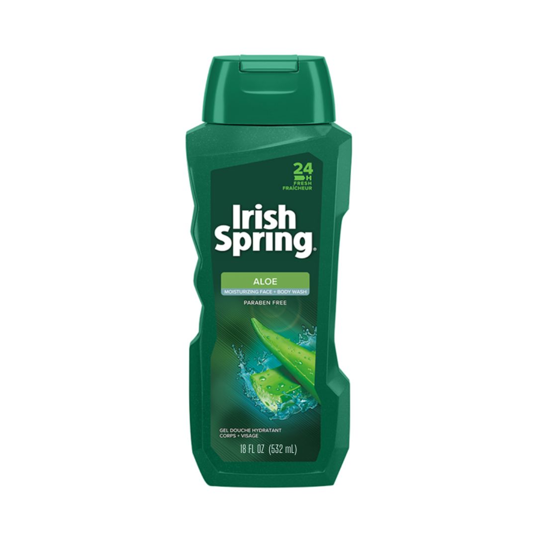 Irish Spring Aloe Moisturizing Face + Body Wash 532ml,035000269201,