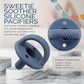 Itzy Ritzy Silicone Pacifiers For Newborn - Sweetie Soother Pacifiers Feature Collapsible Handle And Two Air Holes For Added Safety; For Ages Newborn And Up, Set Of 2 In Nautical Navy,