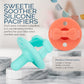 Itzy Ritzy Silicone Pacifiers For Newborn - Sweetie Soother Pacifiers Feature Collapsible Handle And Two Air Holes For Added Safety; For Ages Newborn And Up, Set Of 2 In Aquamarine And Peach,