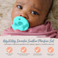 Itzy Ritzy Silicone Pacifiers For Newborn - Sweetie Soother Pacifiers Feature Collapsible Handle And Two Air Holes For Added Safety; For Ages Newborn And Up, Set Of 2 In Aquamarine And Peach,