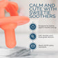 Itzy Ritzy Silicone Pacifiers For Newborn - Sweetie Soother Pacifiers Feature Collapsible Handle And Two Air Holes For Added Safety; For Ages Newborn And Up, Set Of 2 In Aquamarine And Peach,