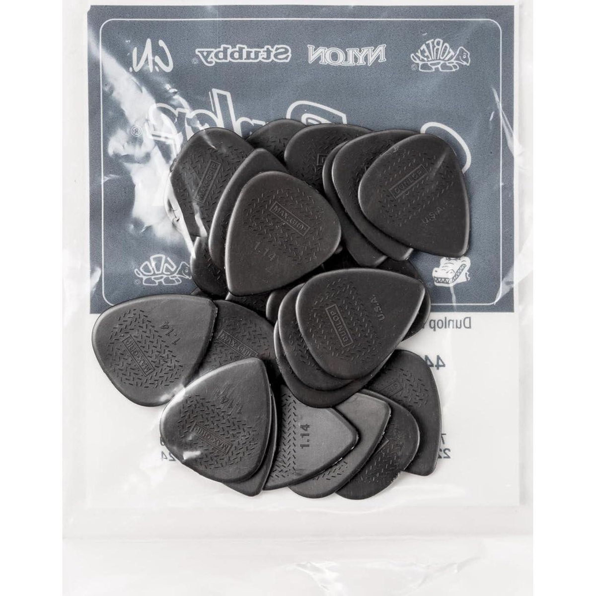 JIM DUNLOP Max-Grip Nylon Standard 1.14mm Guitar Picks-24 Pack (449F114),