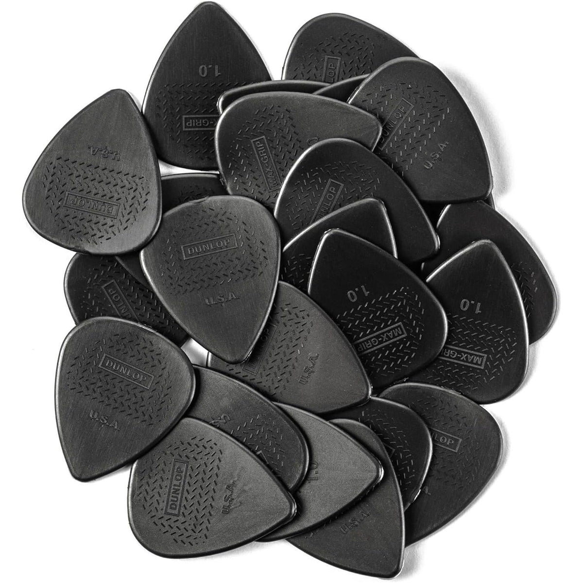 JIM DUNLOP Max-Grip Nylon Standard 1.0mm Guitar Picks-24 Pack (449F100),