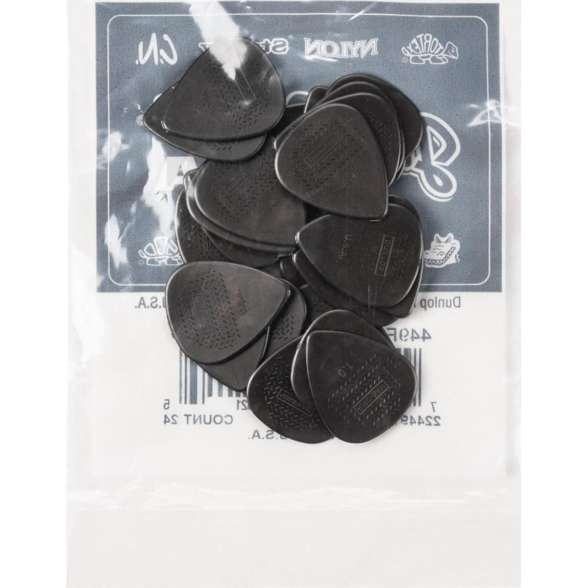 JIM DUNLOP Max-Grip Nylon Standard 1.0mm Guitar Picks-24 Pack (449F100),