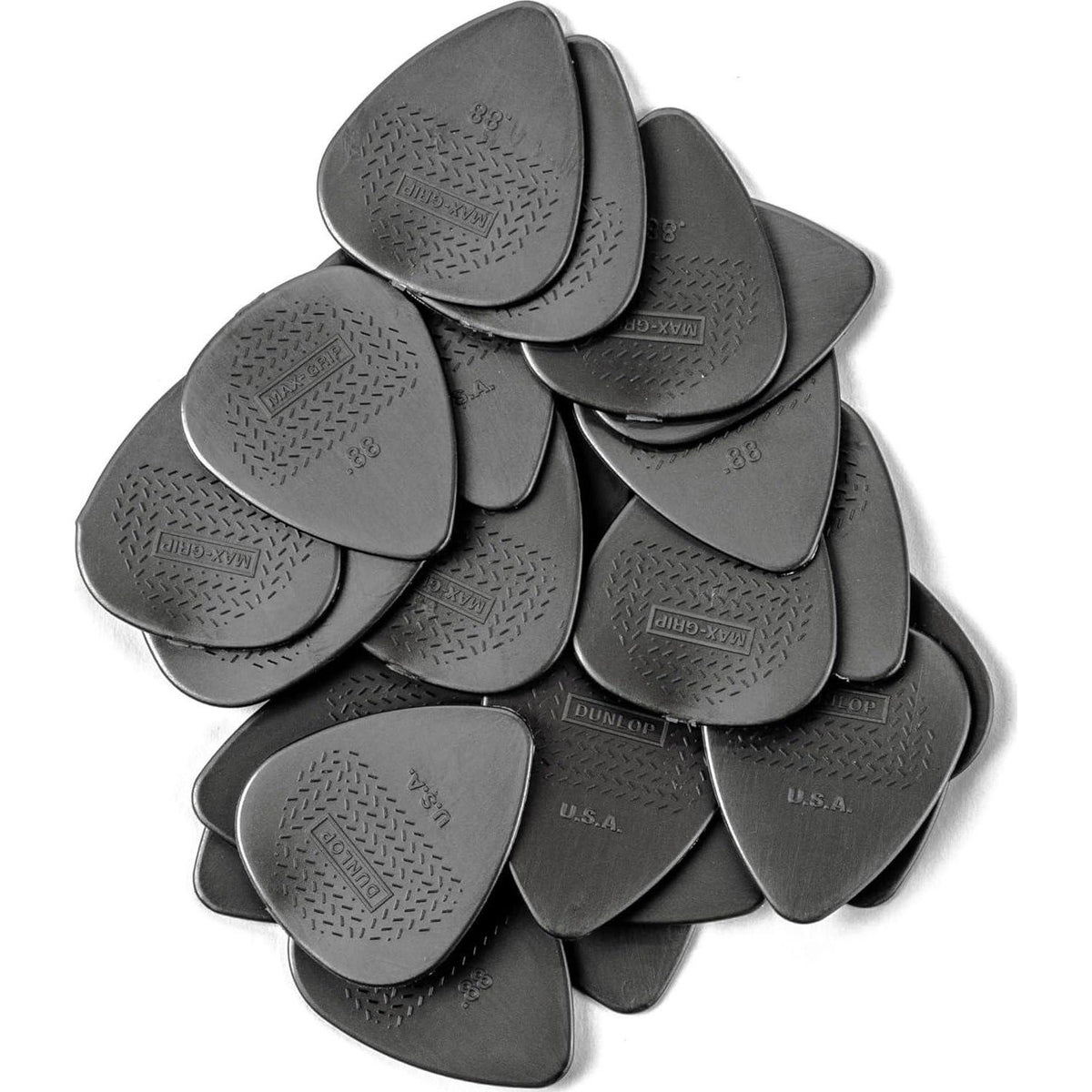 JIM DUNLOP Max-Grip Nylon Standard 0.88mm Guitar Picks-24 Pack (449F088),
