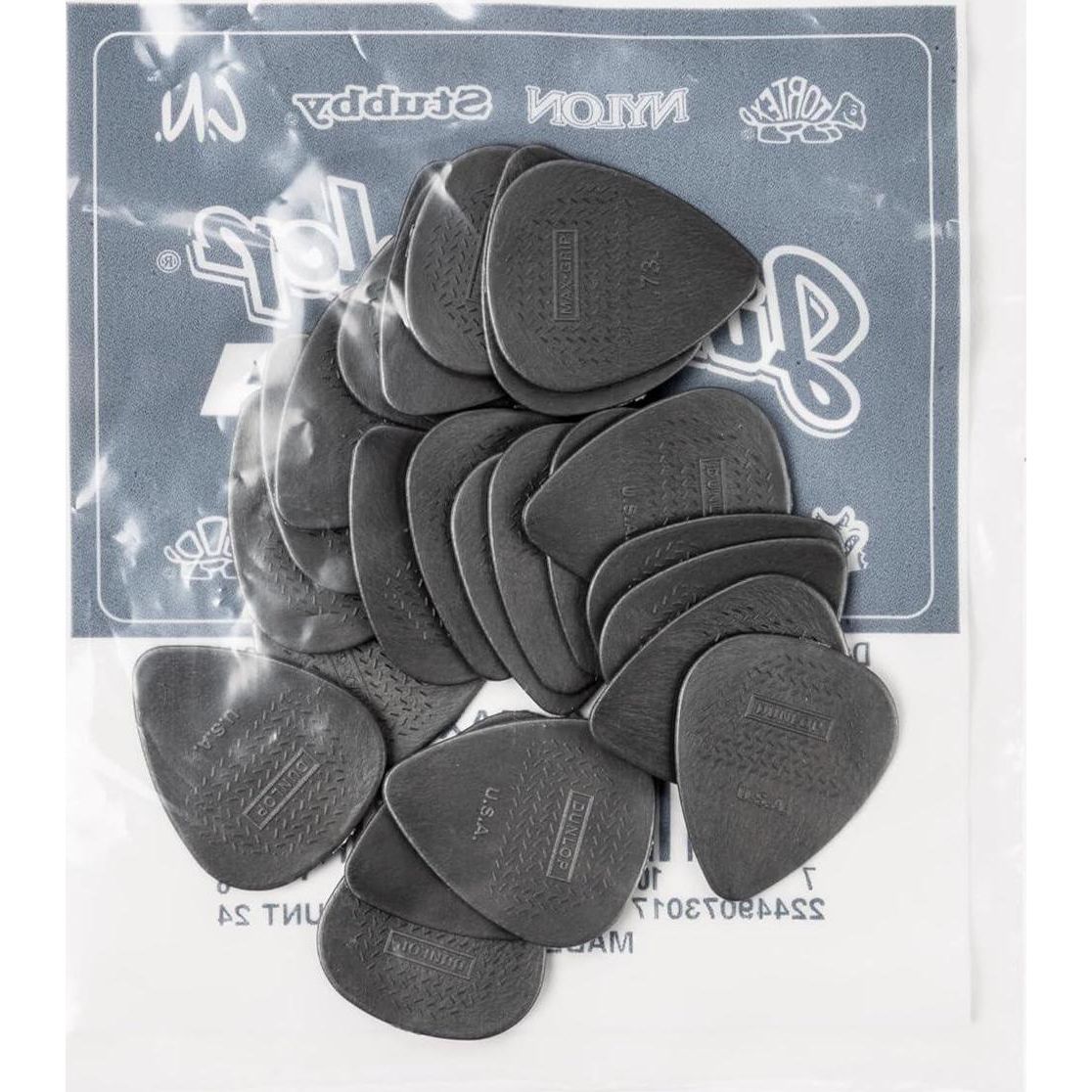 JIM DUNLOP Max-Grip Nylon Standard 0.73mmguitar Picks-24 Pack (449F073),
