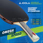 JOOLA Omega Speed Table Tennis Paddle, 1 Pc, Flared Handle, Green Vizon Rubber, Advanced Training Racket, Tournament Level