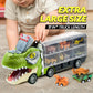 Joyin dinosaur transport truck toy 13 in 1 with 12 pull back cars for kids ages 3 to 5 birthday gift for boys