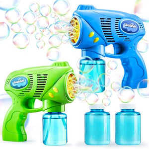 Joyin Bubble Gun Set for Kids 2 Pack with Refill Bottles Fun Summer Outdoor Bubble Toy for Toddlers 1–8