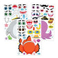 Joyin Make-a-Face Animal Stickers for Kids 9x6 Inches Safari Sea Fantasy 36 Sheets