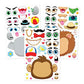 Joyin Make-a-Face Animal Stickers for Kids 9x6 Inches Safari Sea Fantasy 36 Sheets