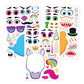 Joyin Make-a-Face Animal Stickers for Kids 9x6 Inches Safari Sea Fantasy 36 Sheets