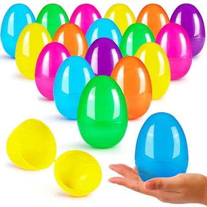 Joyin 36 Pack Easter Eggs Fillable Plastic Bright Color Eggs with Hinged Shells for Hunt Basket Stuffers Party and Classroom Prizes