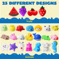 Joyin Mochi Squishy Toys Set 25 Mini Squishies Kawaii Fidgets for Kids Party Favors Stress Relief Gifts