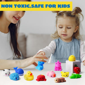 Joyin Mochi Squishy Toys Set 25 Mini Squishies Kawaii Fidgets for Kids Party Favors Stress Relief Gifts