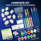 Joyin Glow in the Dark Rock Painting Kit Arts and Crafts for Kids Ages 6 to 12 Includes Paints Brushes and Rocks