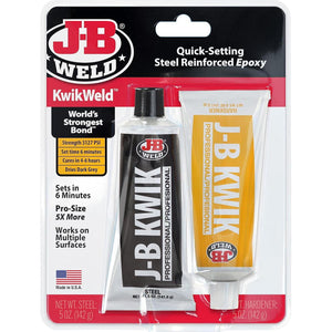 J-B Weld 8271 KwikWeld Professional Size Steel Reinforced Epoxy Twin Pack - 10 Oz.,043425700025