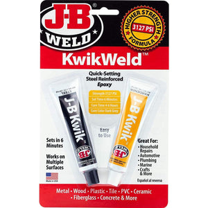 J-B Weld 8276 KwikWeld Quick Setting Steel Reinforced Epoxy - Dark Grey 2 Oz,088020712318