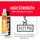 J-B Weld KwikWeld, 6 Minute Set Epoxy, Steel Reinforced Epoxy, High Strength - 2 Pack, Dark Grey (8276-2),043425990471