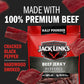 Jack Link's Jack Link's Beef Jerky, Peppered, Half Pounder Large Jerky Bag Flavorful Meat Snack, Ready To Eat Protein Snacks With 9g Of Protein, Made With 100% Beef, Keto, Paleo And Carnivore Diet Ready