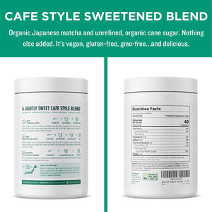 Jade Leaf Matcha Jade Leaf Matcha Organic Cafe Style Sweetened Matcha Latte Green Tea Powder, Premium Barista Crafted Mix - Authentically Japanese (1.1 Pound Tin)