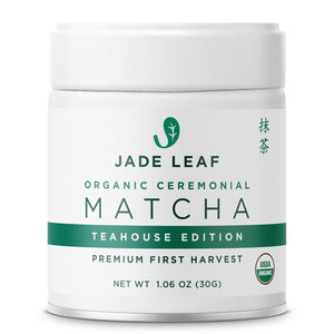 Jade Leaf Matcha Jade Leaf Matcha Organic Ceremonial Grade Matcha Green Tea Powder - Authentic Japanese Origin - Teahouse Edition Premium First Harvest (1.06 Ounce)