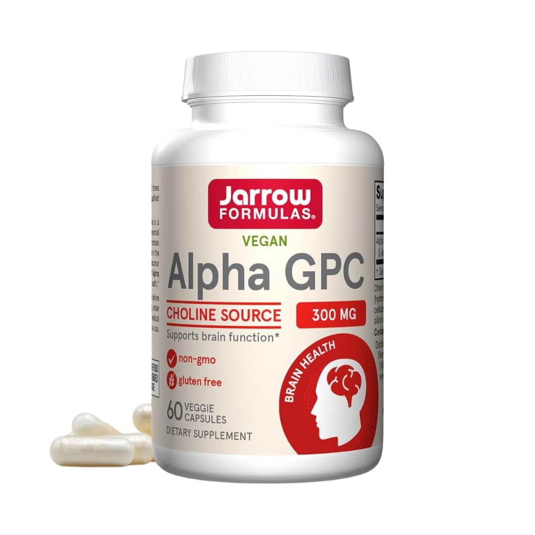 Jarrow Formulas Alpha GPC Choline Source 300mg 60 Veg Capsules,790011560029