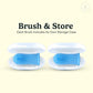 Jasper Dog Toothbrush Kit, 2 Pack Blue, 360° Finger Brush for Dogs & Cats, Pet Teeth Cleaning Tool, Toothpaste Not Included