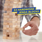 Jenga Classic Wood Block Game with 54 Genuine Hardwood Blocks Stacking Tower Game for Ages 6 and Up 1 or More Players Family and Party Fun