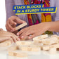 Jenga Classic Wood Block Game with 54 Genuine Hardwood Blocks Stacking Tower Game for Ages 6 and Up 1 or More Players Family and Party Fun