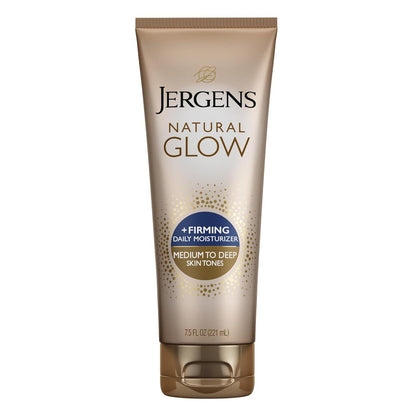 Jergens Natural Glow Firming Daily Moisturizer for Medium to Tan Skin, 7.5 oz Tube