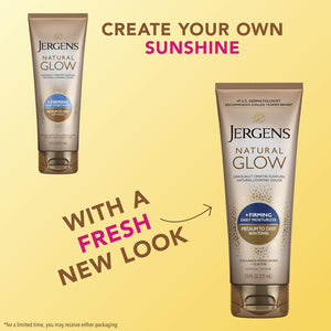 Jergens Natural Glow Firming Daily Moisturizer for Medium to Tan Skin, 7.5 oz Tube