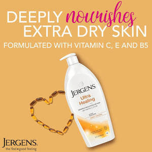 Jergens Jergens Ultra Healing Dry Skin Moisturizer, Body And Hand Lotion For Dry Skin, For Quick Absorption Into Extra Dry Skin, With HYDRALUCENCE Blend, Vitamins C, E, And B5, 32 Ounce