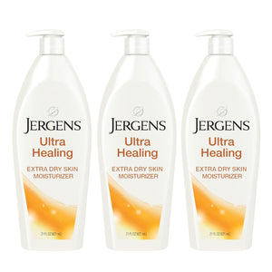 Jergens Jergens Ultra Healing Dry Skin Lotion, Hand And Body Moisturizer For Quick Absorption Into Extra Dry Skin With Hydralucence Blend, Vitamins C, E And B5, White, 21 Oz, Pack Of 3