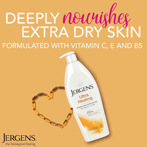 Jergens Jergens Ultra Healing Dry Skin Moisturizer, Body And Hand Lotion, For Absorption Into Extra Dry Skin, 21 Ounce, With HYDRALUCENCE Blend, Vitamins C, E, And B5